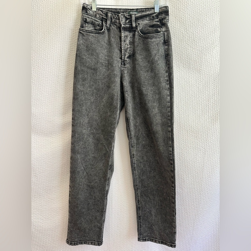 Wild Fable Black Acid Wash Straight Leg Jeans High Rise Denim Size 4